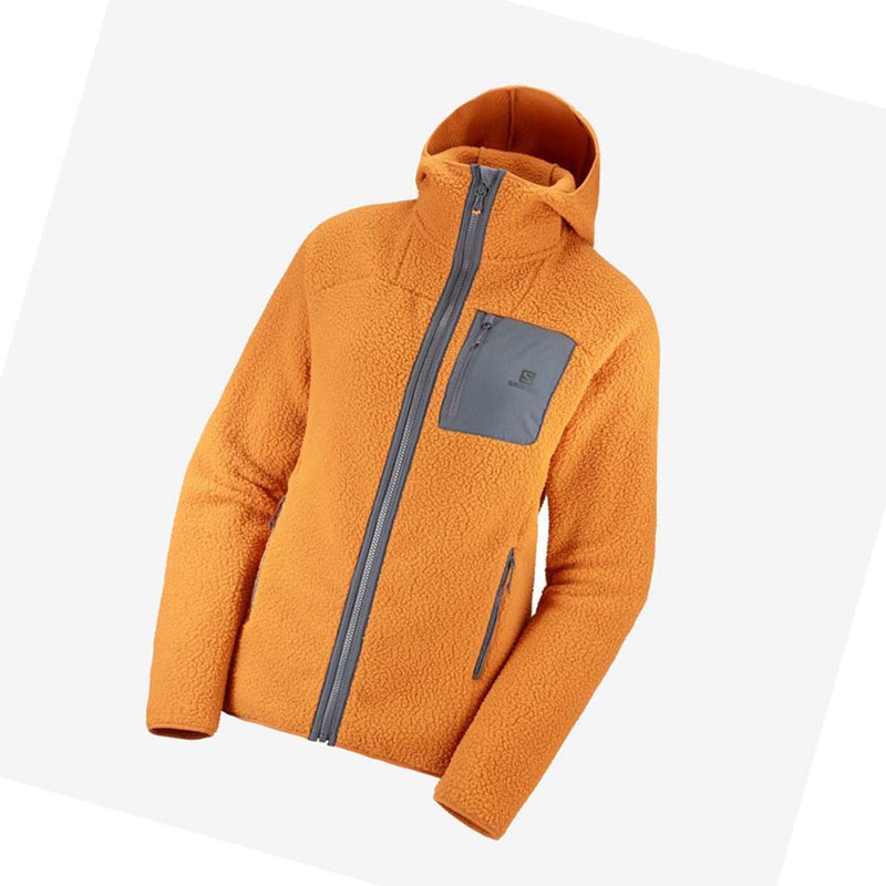 Sudadera Con Capucha Salomon OUTLINE WARM TEDDY Mujer Naranjas | 23964-ZXPM