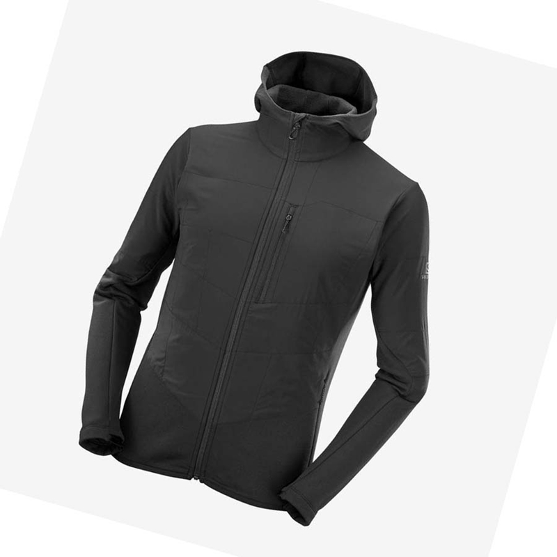 Sudadera Con Capucha Salomon OUTLINE WARM HYBRID Hombre Negras | 80431-ALUP