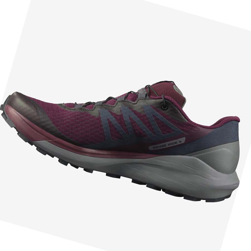 Zapatillas De Trail Running Salomon SENSE RIDE 4 Mujer Moradas | 14230-EMAF