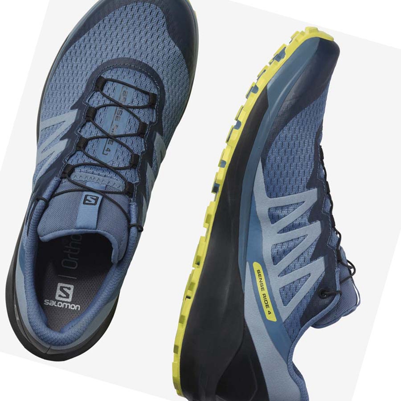 Zapatillas De Trail Running Salomon SENSE RIDE 4 Hombre Gris | 38216-HEDU