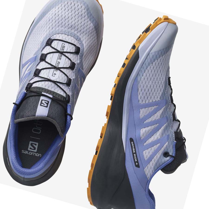 Zapatillas De Trail Running Salomon SENSE RIDE 4 Mujer Azules | 59273-NTPY