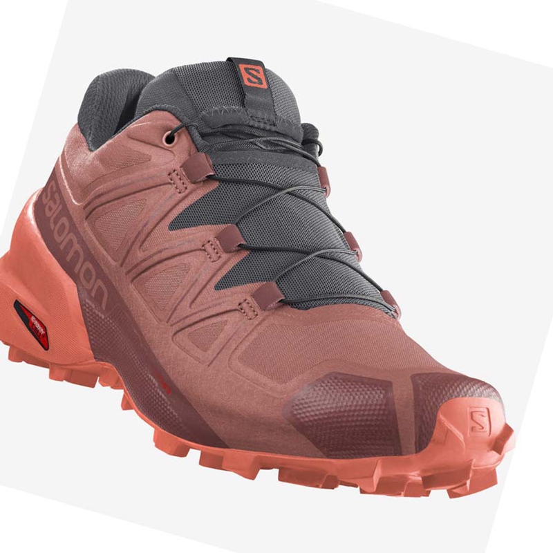 Zapatillas De Trail Running Salomon SPEEDCROSS 5 Mujer Naranjas | 18049-NUFA