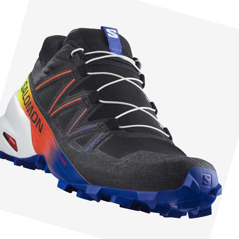 Zapatillas De Trail Running Salomon SPEEDCROSS 5 RACING PACK Hombre Negras Azules | 95370-PFEW