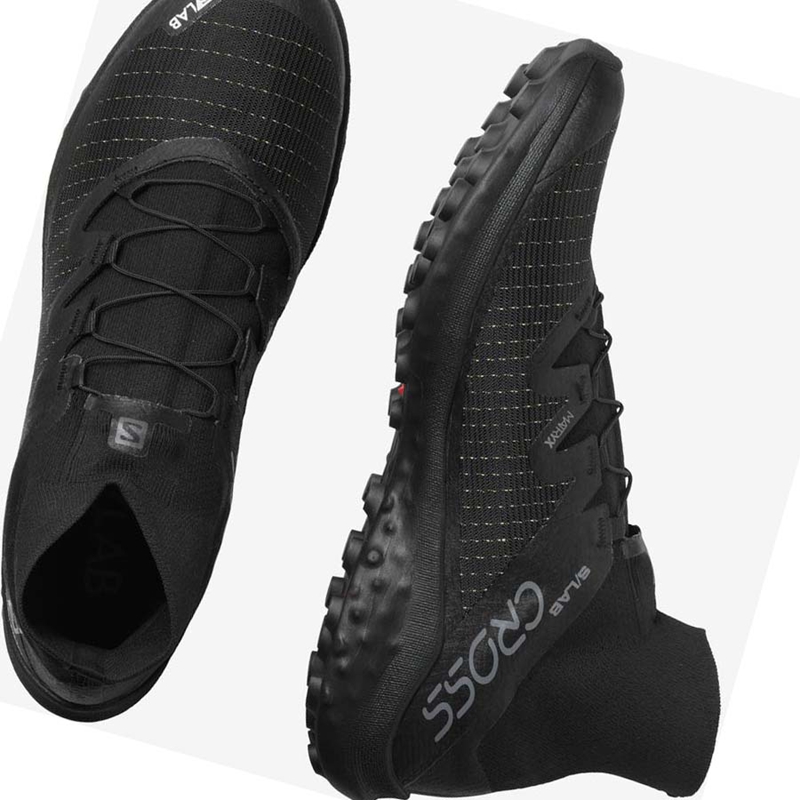 Zapatillas De Trail Running Salomon S/LAB CROSS Hombre Negras | 26037-GHDS