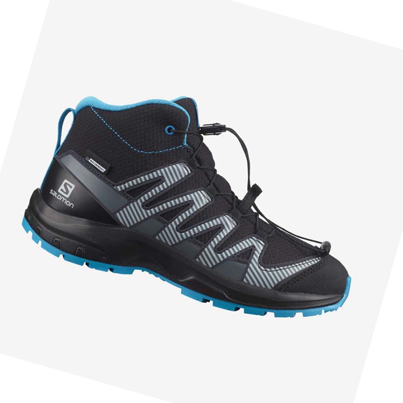 Zapatillas De Trail Running Salomon XA PRO V8 MID CLIMASALOMON™ WATERPROOF Niños Negras | 12480-ROZA