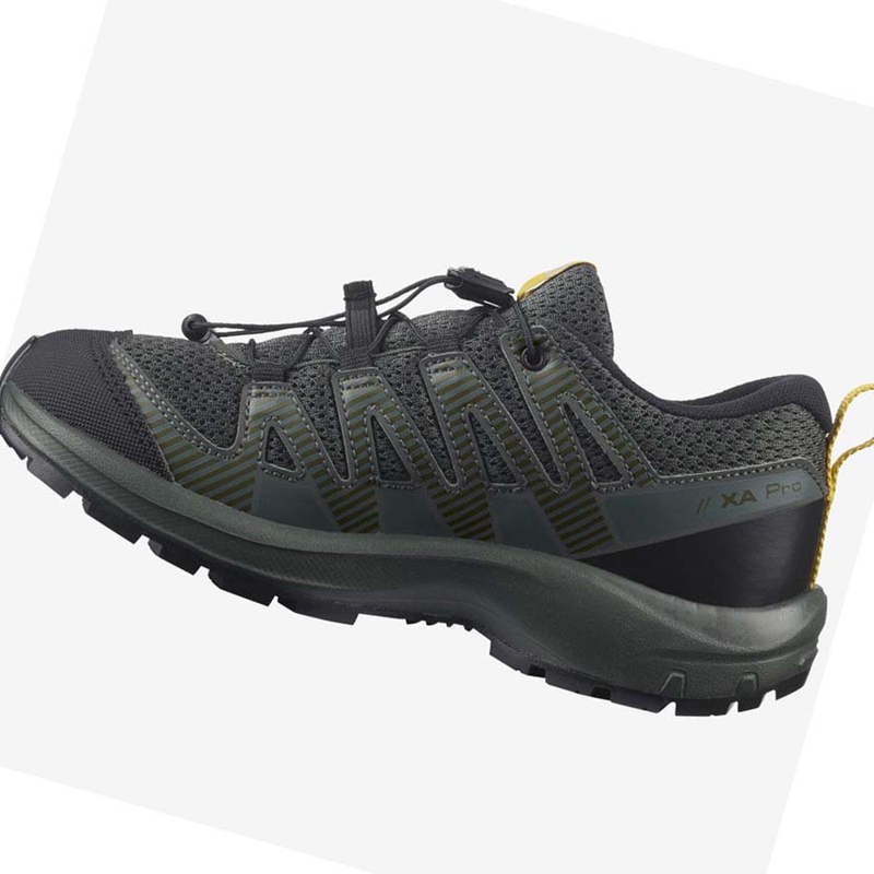 Zapatillas De Trail Running Salomon XA PRO V8 Niños Verde Oliva | 94621-WGJK