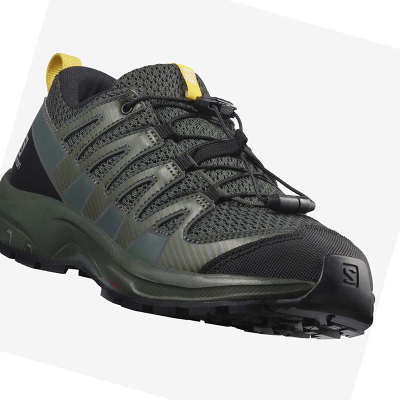 Zapatillas De Trail Running Salomon XA PRO V8 Niños Verde Oliva | 94621-WGJK