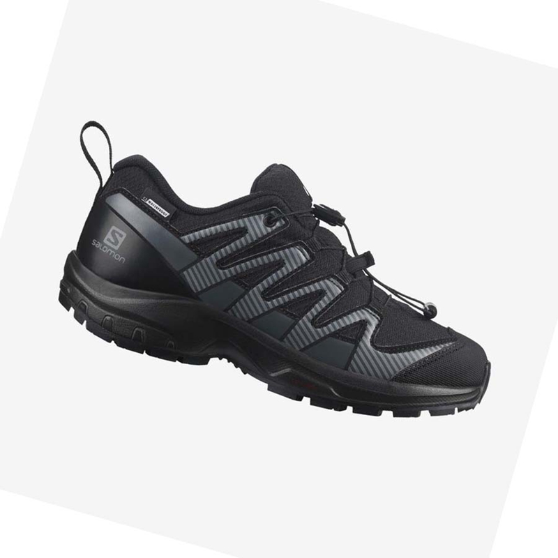 Zapatillas De Trail Running Salomon XA PRO V8 CLIMASALOMON™ WATERPROOF Niños Negras | 95107-BRAT