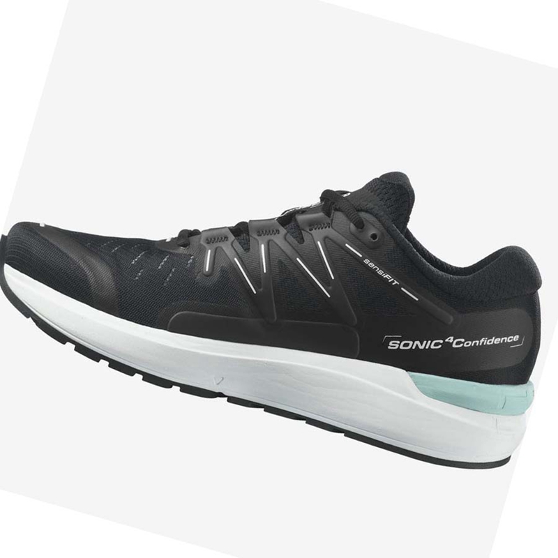 Zapatillas Running Salomon SONIC 4 Confidence Hombre Negras Blancas | 95127-MILP