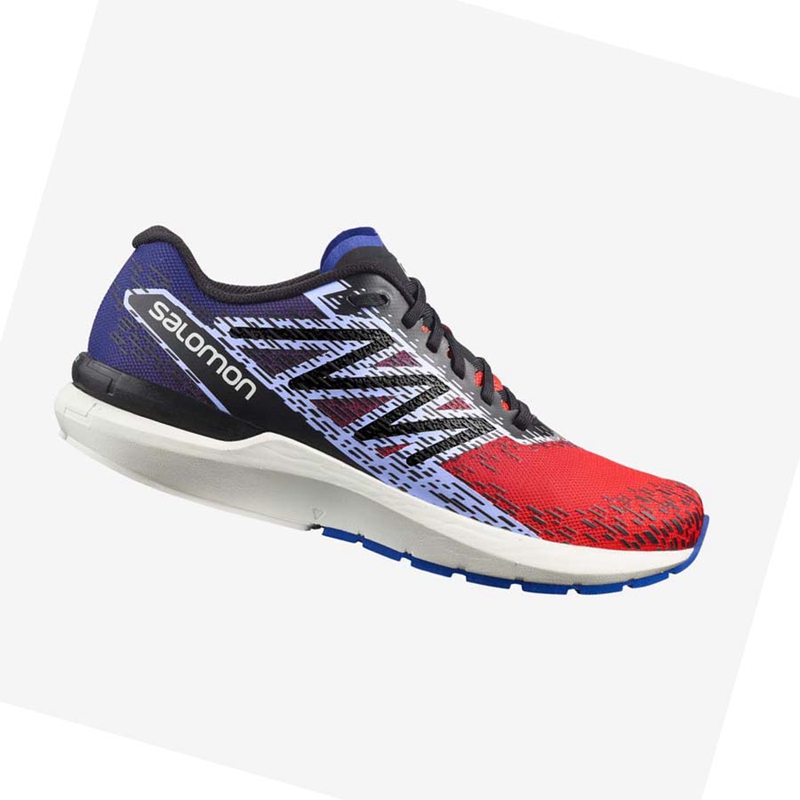 Zapatillas Running Salomon SONIC 5 BALANCE Hombre Rojas Azules | 60321-CYBR