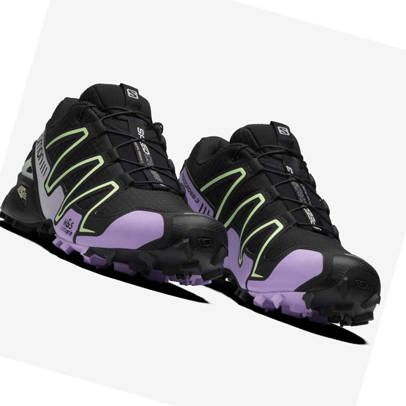 Zapatillas Salomon SPEEDCROSS 3 Mujer Negras Moradas | 29150-WNEL