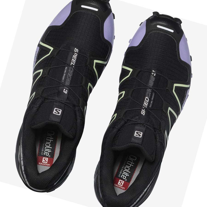 Zapatillas Salomon SPEEDCROSS 3 Mujer Negras Moradas | 29150-WNEL