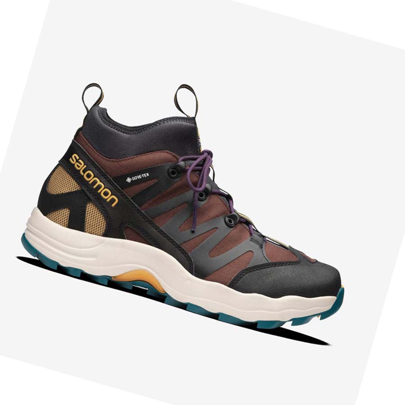 Zapatillas Salomon XA PRO 1 MID GORE-TEX Hombre Chocolate Negras | 73264-YVDM