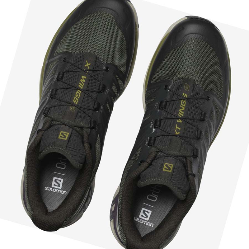 Zapatillas Salomon XT-WINGS 2 Hombre Negras Verde Oliva | 75023-BPAN