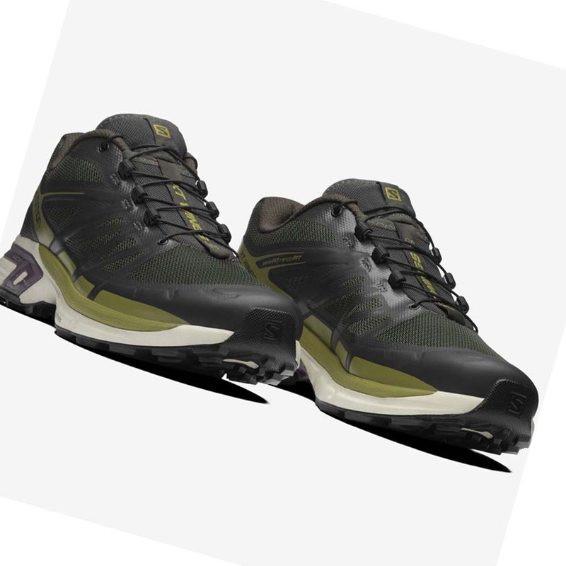 Zapatillas Salomon XT-WINGS 2 Hombre Negras Verde Oliva | 75023-BPAN