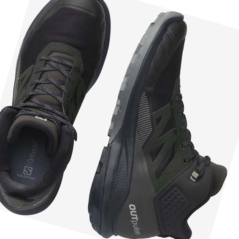 Zapatos De Senderismo Salomon OUTPULSE MID GORE-TEX Hombre Negras | 29704-UVFN