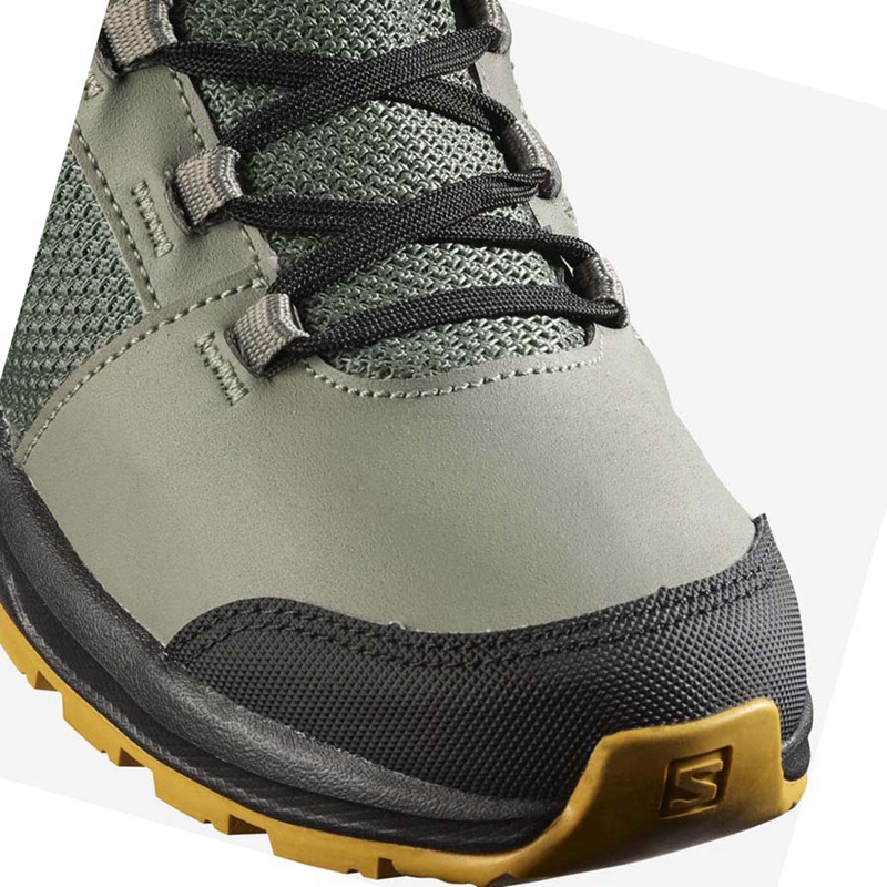 Zapatos De Senderismo Salomon OUTWARD CLIMASALOMON™ WATERPROOF Niños Verde Oliva | 83056-IPJR