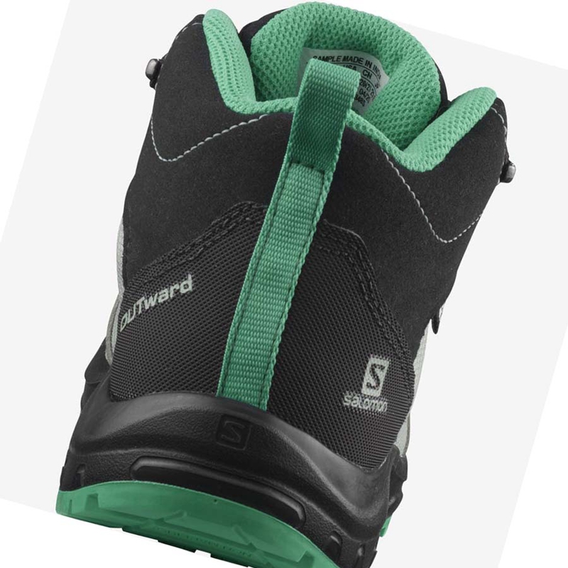 Zapatos De Senderismo Salomon OUTWARD CLIMASALOMON™ WATERPROOF Niños Verde Menta | 92308-MUWC