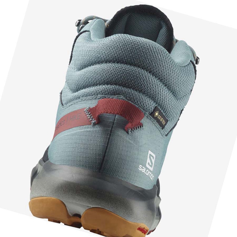 Zapatos De Senderismo Salomon PREDICT HIKE MID GORE-TEX Hombre Turquesa | 13649-PENV