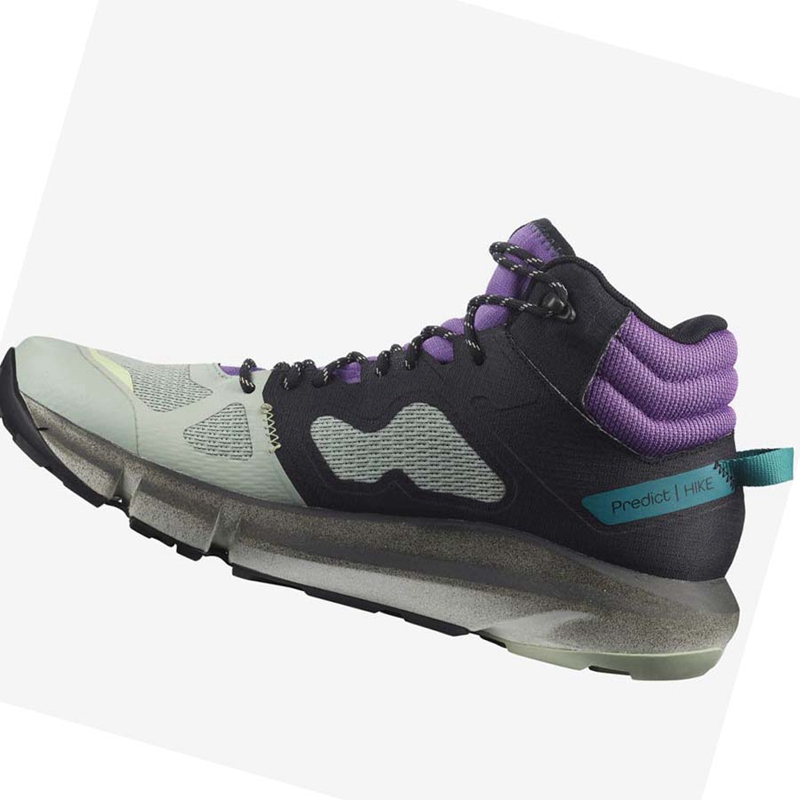 Zapatos De Senderismo Salomon PREDICT HIKE MID GORE-TEX Hombre Verde Menta Moradas | 38167-WIYA