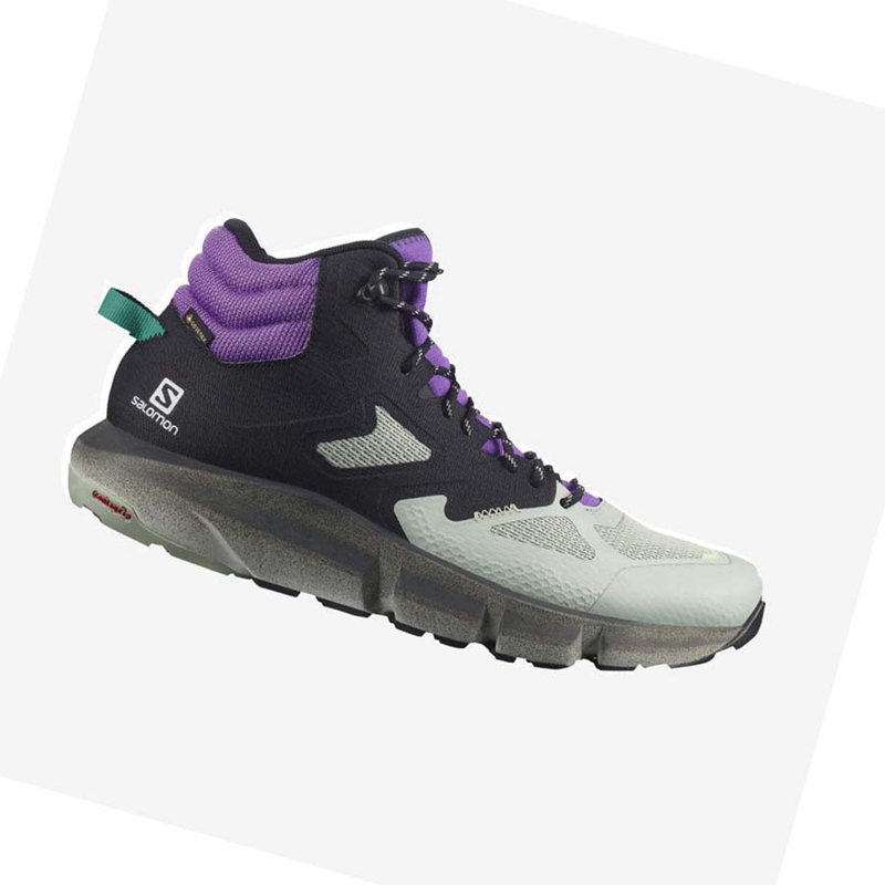 Zapatos De Senderismo Salomon PREDICT HIKE MID GORE-TEX Hombre Verde Menta Moradas | 38167-WIYA