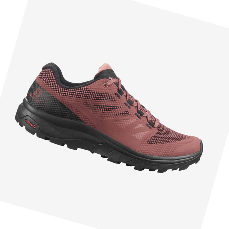 Zapatos De Senderismo Salomon WoOUTLINE GORE-TEX Mujer Rojas | 96027-KZWC