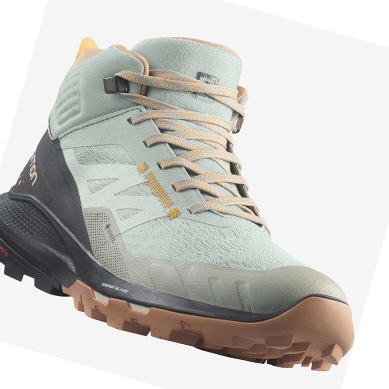 Zapatos De Senderismo Salomon WoOUTPULSE MID GORE-TEX Mujer Verde Menta | 85304-KXHE