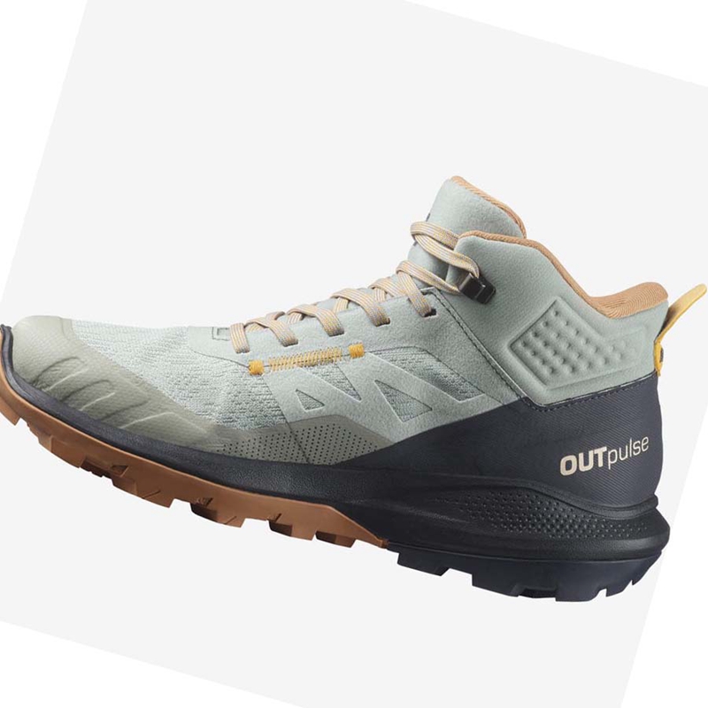 Zapatos De Senderismo Salomon WoOUTPULSE MID GORE-TEX Mujer Verde Menta | 85304-KXHE