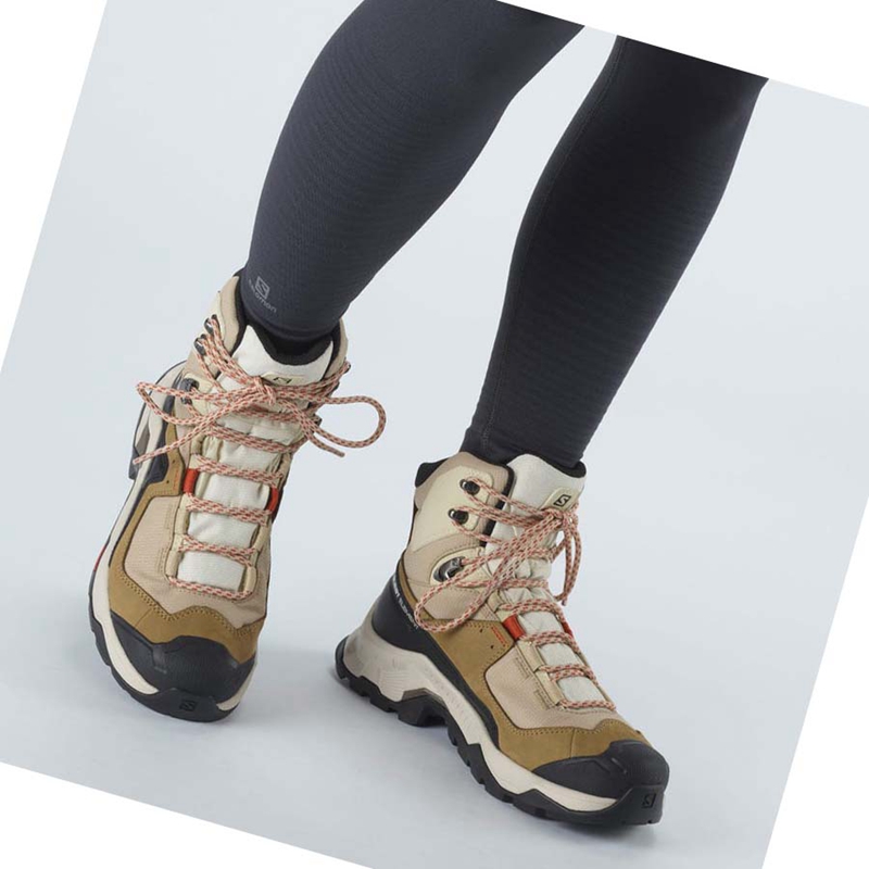 Zapatos De Senderismo Salomon WoQUEST ELEMENT GORE-TEX Mujer Marrones | 78910-KRUX