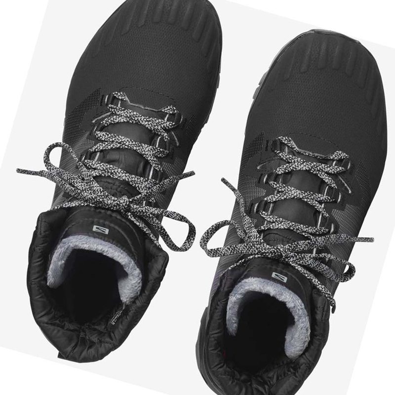 Zapatos De Senderismo Salomon WoVAYA BLAZE THINSULATE™ CLIMASALOMON™ WATERPROOF Mujer Negras | 17528-TKVB