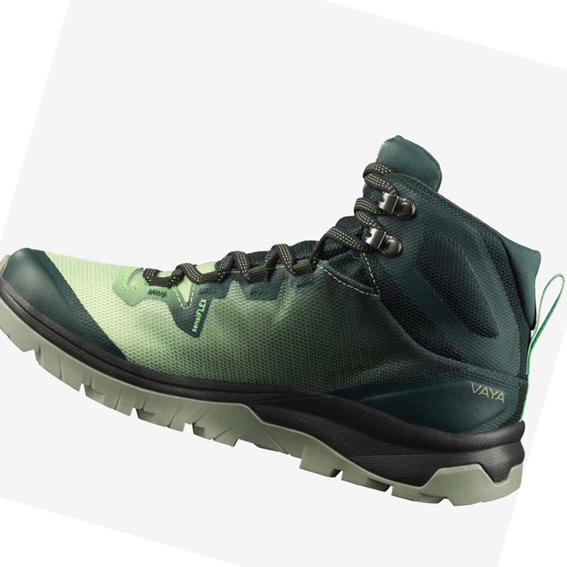 Zapatos De Senderismo Salomon WoVAYA MID GORE-TEX Mujer Verde | 26974-NUQH