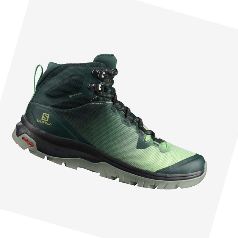 Zapatos De Senderismo Salomon WoVAYA MID GORE-TEX Mujer Verde | 26974-NUQH