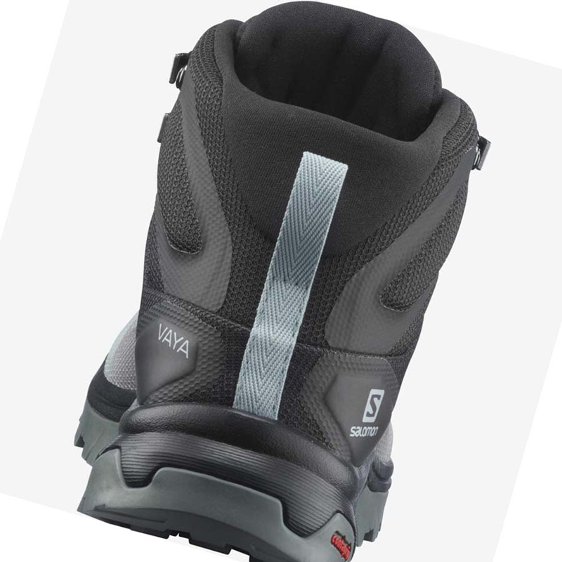 Zapatos De Senderismo Salomon WoVAYA MID GORE-TEX Mujer Negras Blancas | 82719-VLYK