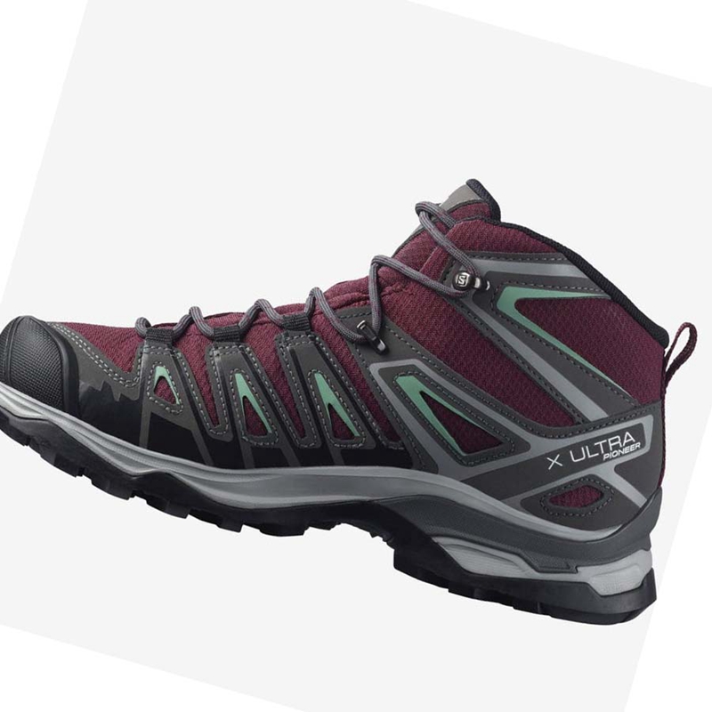 Zapatos De Senderismo Salomon WoX ULTRA PIONEER MID CLIMASALOMON™ WATERPROOF Mujer Rojas | 10823-LXCB