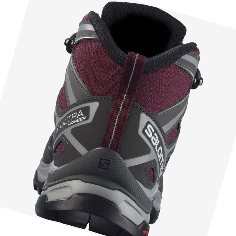 Zapatos De Senderismo Salomon WoX ULTRA PIONEER MID CLIMASALOMON™ WATERPROOF Mujer Rojas | 10823-LXCB