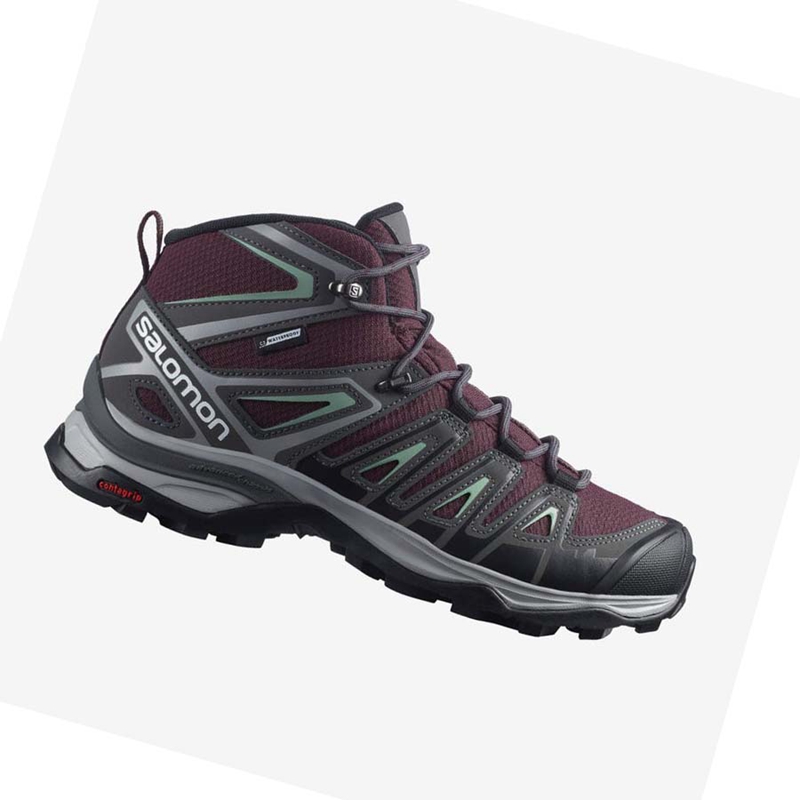 Zapatos De Senderismo Salomon WoX ULTRA PIONEER MID CLIMASALOMON™ WATERPROOF Mujer Rojas | 10823-LXCB