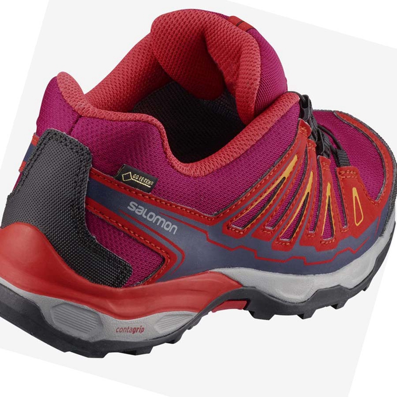 Zapatos De Senderismo Salomon X-ULTRA MID GORE-TEX Niños Rojas | 01378-JPUO