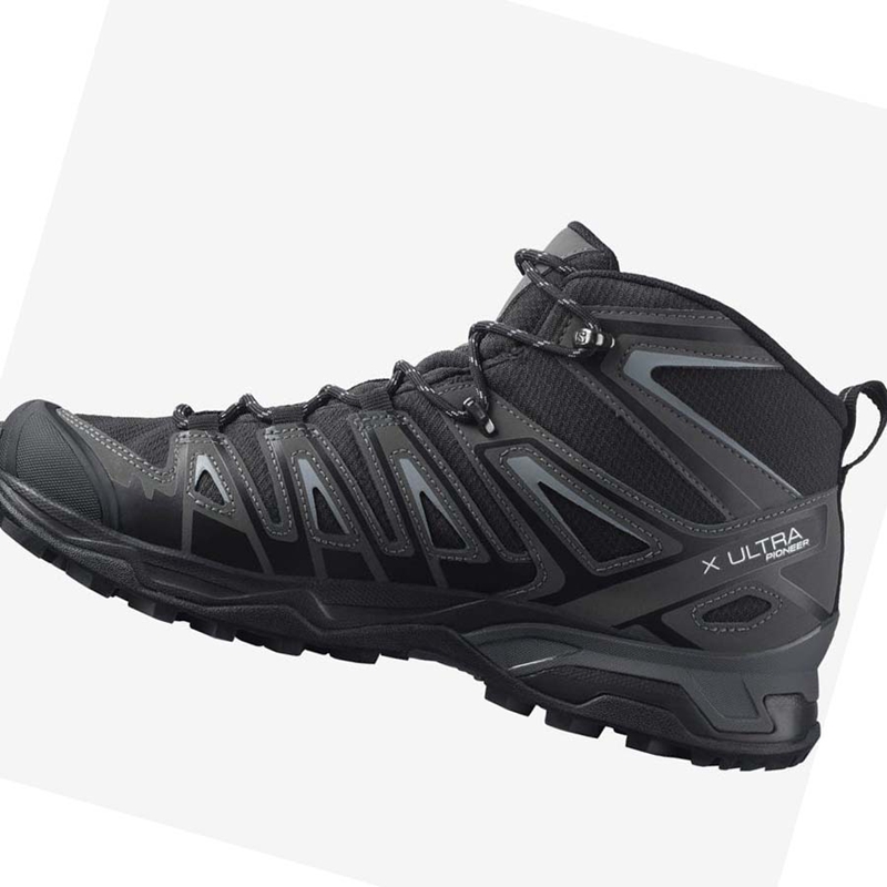 Zapatos De Senderismo Salomon X ULTRA PIONEER MID CLIMASALOMON™ WATERPROOF Hombre Gris Negras | 42673-HXIT