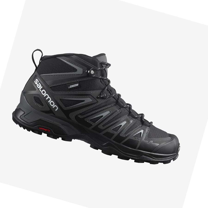 Zapatos De Senderismo Salomon X ULTRA PIONEER MID CLIMASALOMON™ WATERPROOF Hombre Gris Negras | 42673-HXIT