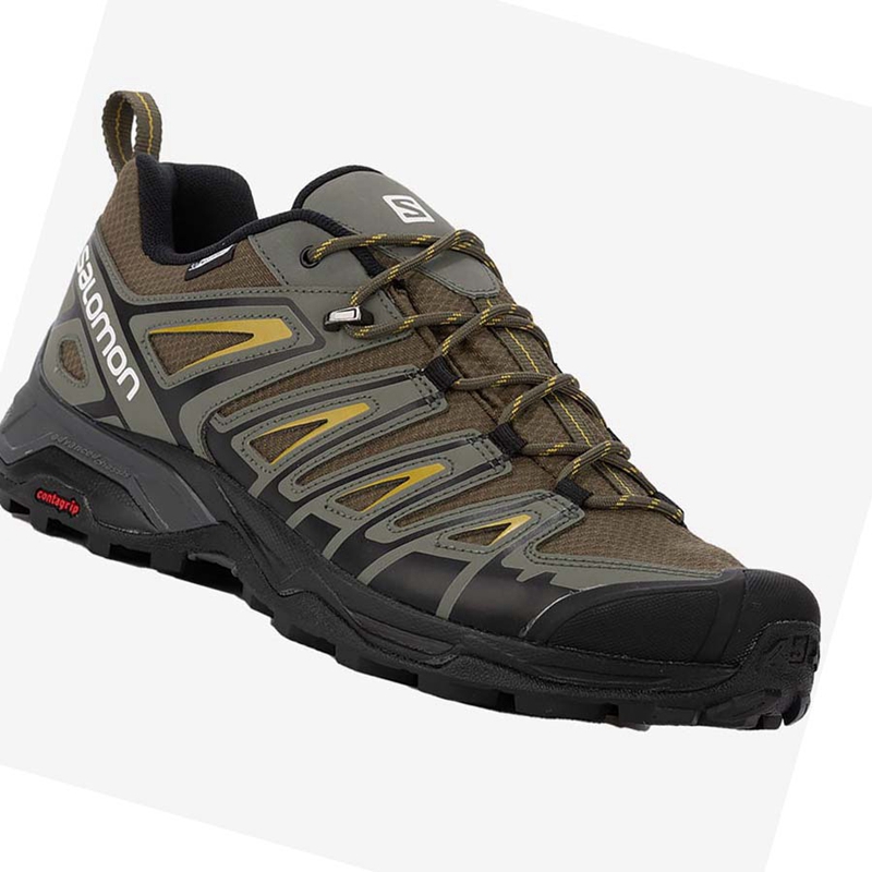 Zapatos De Senderismo Salomon X ULTRA PIONEER CLIMASALOMON™ WATERPROOF Hombre Verde Oliva Negras | 84576-NPAU