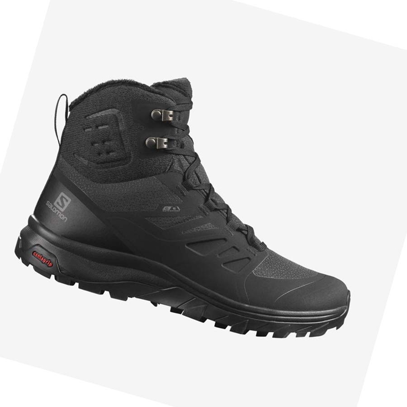 Botas de Invierno Salomon OUTBLAST THINSULATE™ CLIMASALOMON™ WATERPROOF Mujer Negras | 02718-FTZG