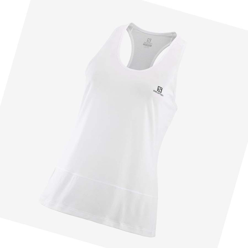 Camiseta Salomon CROSS RUN Mujer Blancas | 65491-SVIK