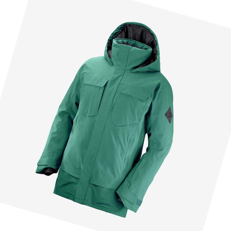 Chaquetas De Esquí Salomon STANCE CARGO Hombre Verde | 52708-GMPJ