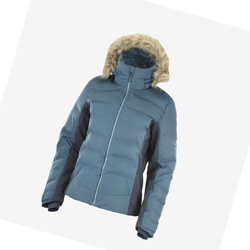 Chaquetas De Esquí Salomon STORMCOZY Mujer Azules | 93021-RMPN