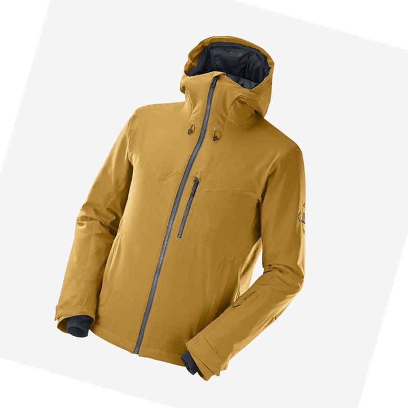 Chaquetas De Esquí Salomon UNTRACKED Hombre Marrones | 51728-UTEO