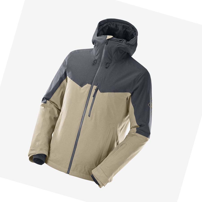 Chaquetas De Esquí Salomon UNTRACKED Hombre Gris Marrones | 52641-OJVP