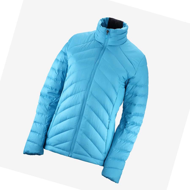 Chaquetas Salomon ESSENTIAL XWARM DOWN INSULATED Mujer Azules | 38615-HNSX