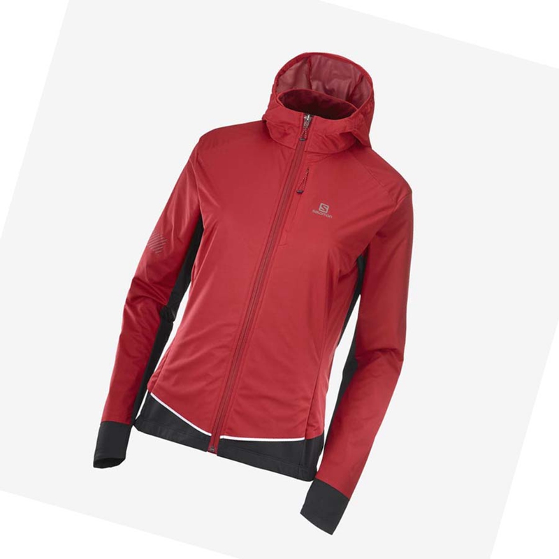 Chaquetas Salomon LIGHT SHELL Mujer Rojas | 09341-YJAI