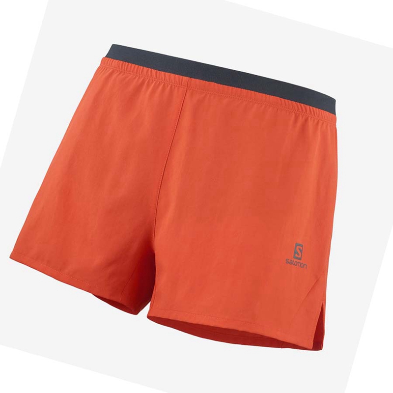 Pantalones Cortos Salomon CROSS 3'' Hombre Naranjas | 09153-HRXC