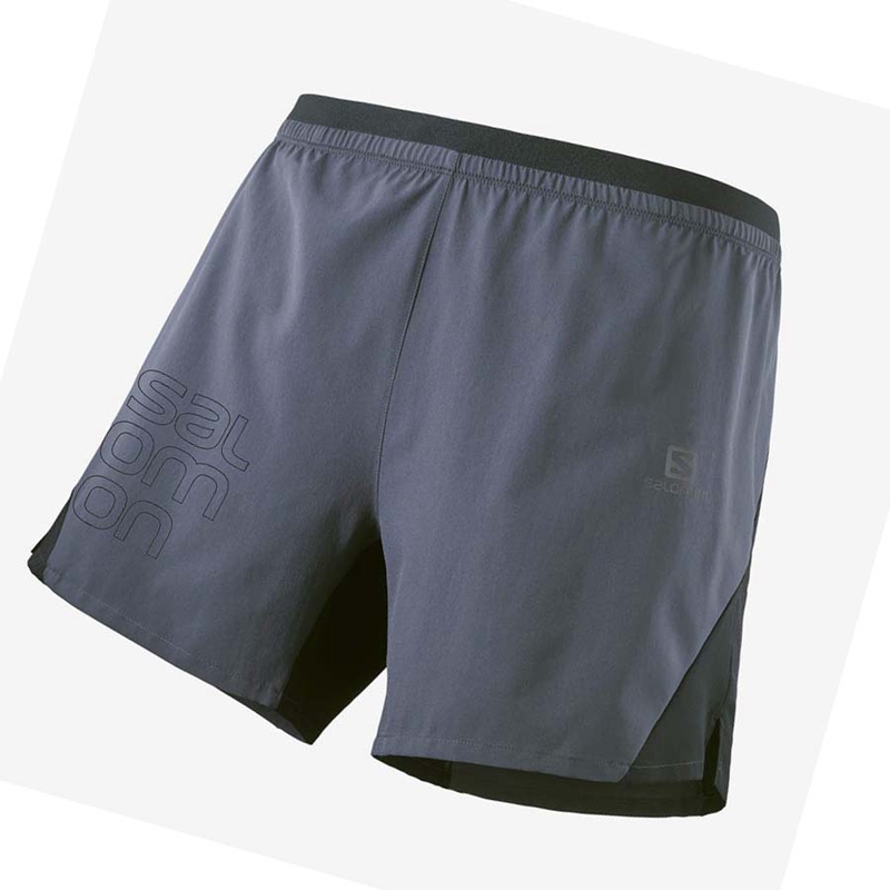 Pantalones Cortos Salomon CROSS 5'' Hombre Gris | 39846-ONDW